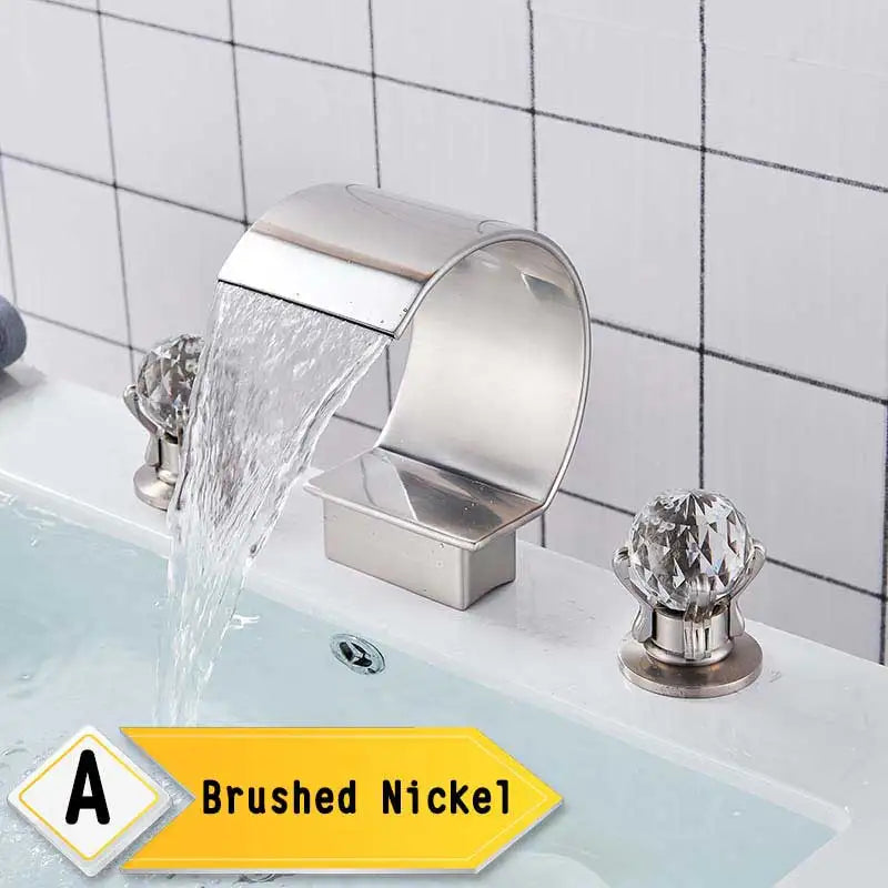 Rozin Modern Widespread Waterfall Bathroom Sink Faucet