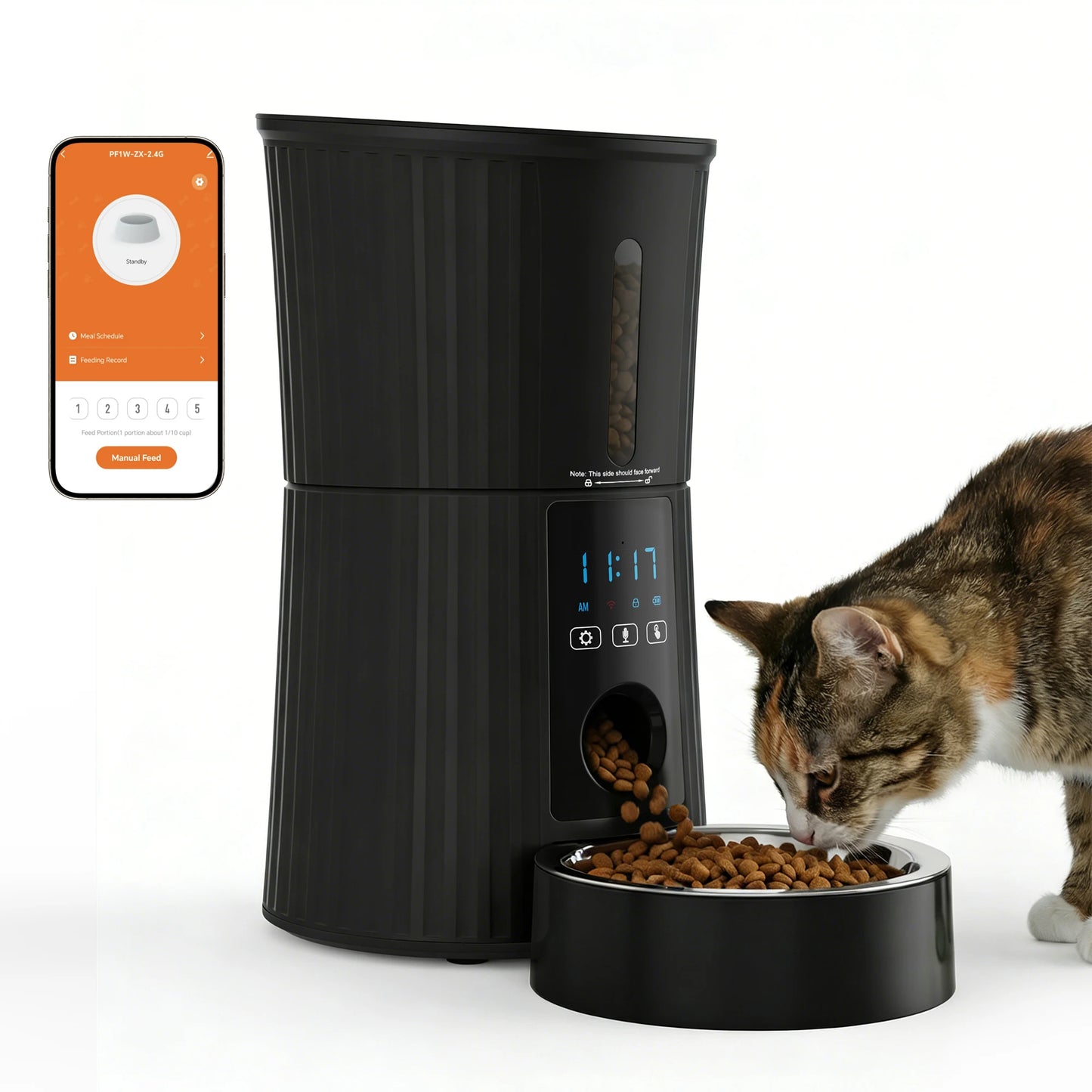 JHK Automatic Cat Feeder With WiFi Timed Dispenser App Control