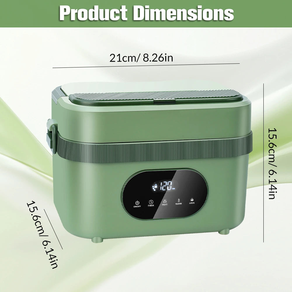 Portable Cordless Electric Heated Lunch Box With Rechargeable Battery