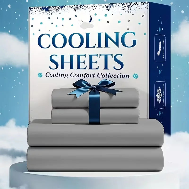 Bamboo Viscose Cooling Sheet Set Breathable Brushed Hot Sleeper Bedding