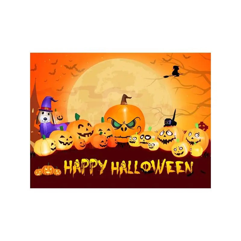 LIFEZEAL Halloween Inflatable Pumpkin Patch With Flashing Lights
