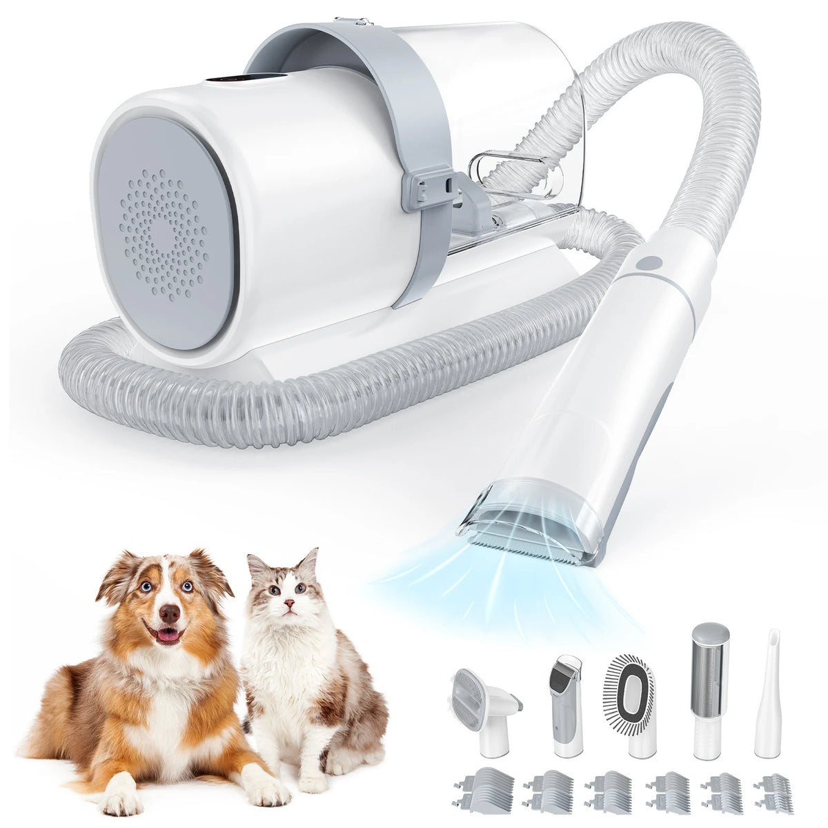 Professional Pet Grooming Vacuum Kit With Quiet Cordless Operation