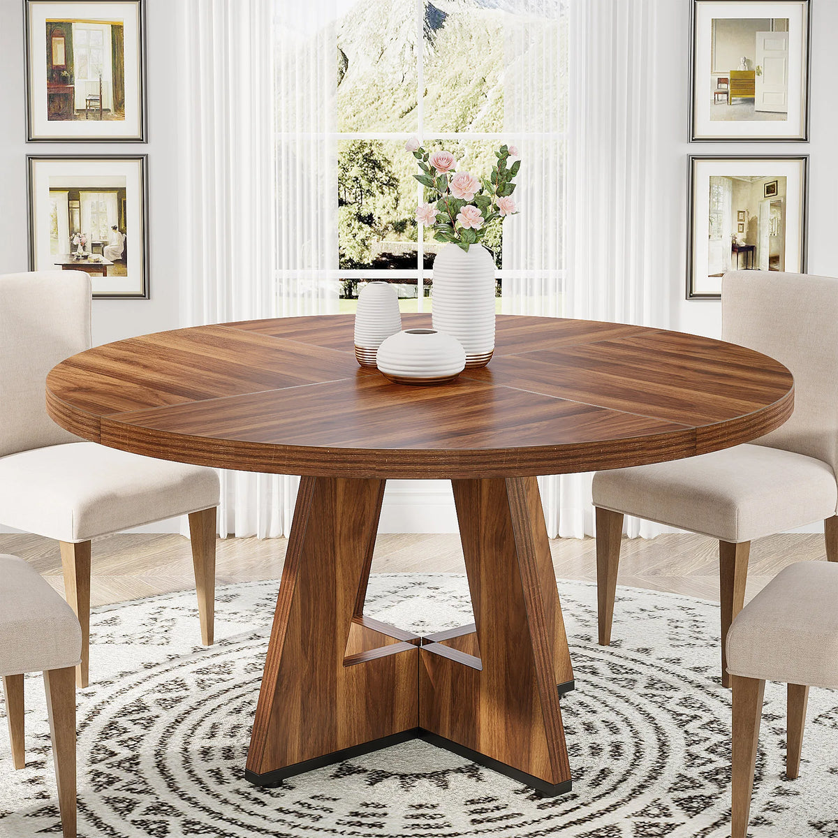Tribesigns Round Dining Table For Modern Kitchen And Living