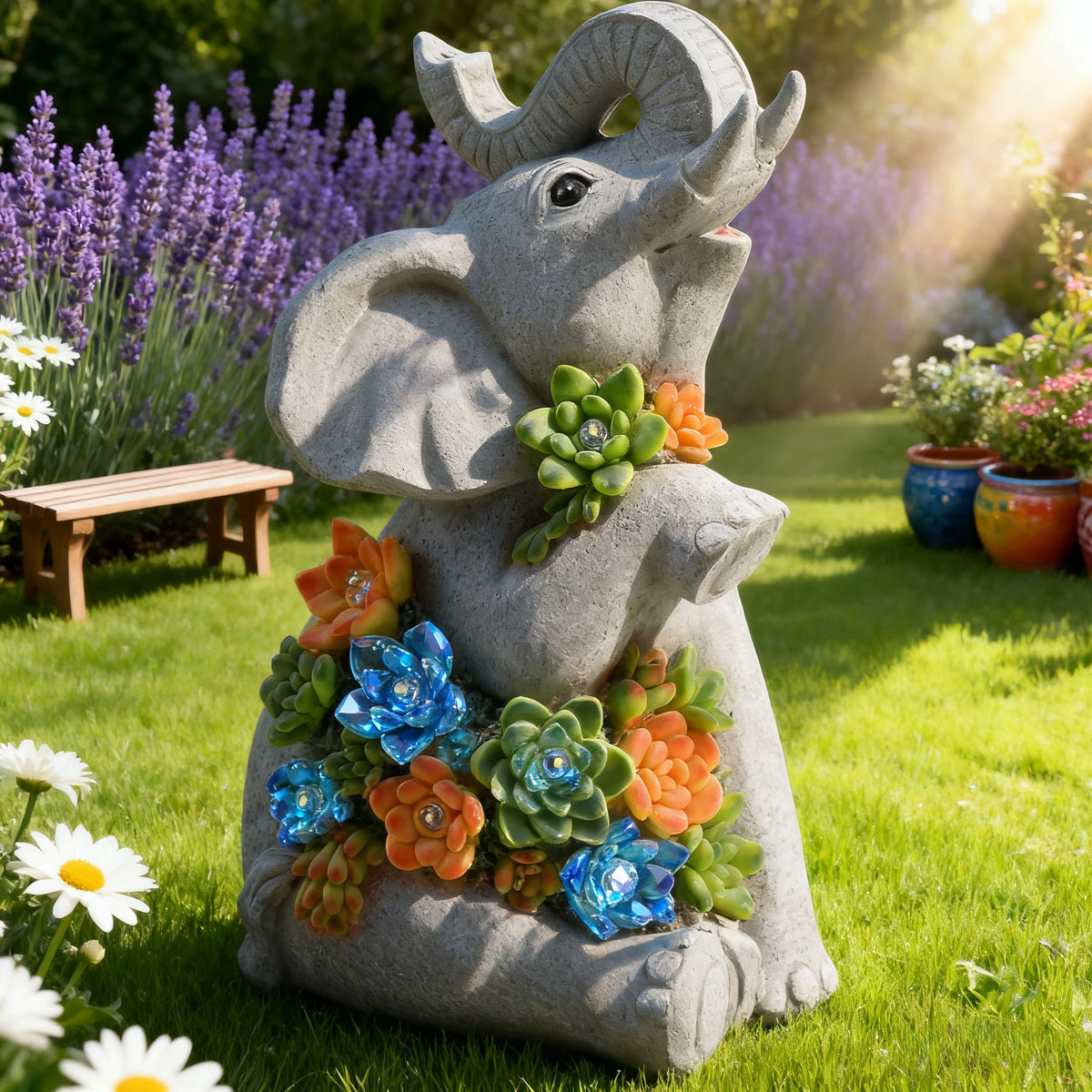 Solar Garden Animal Statue Light for Outdoor Courtyard Decor