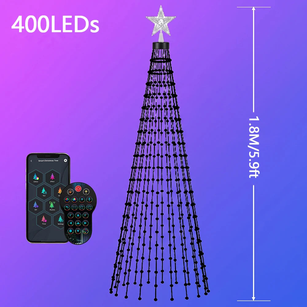 MIMIRGB Smart Bluetooth Christmas Tree Lights With Music Sync