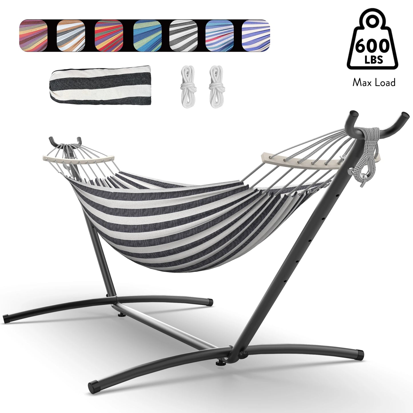 Gyroor Adjustable Stand Hammock 600lb Capacity With Storage Bag
