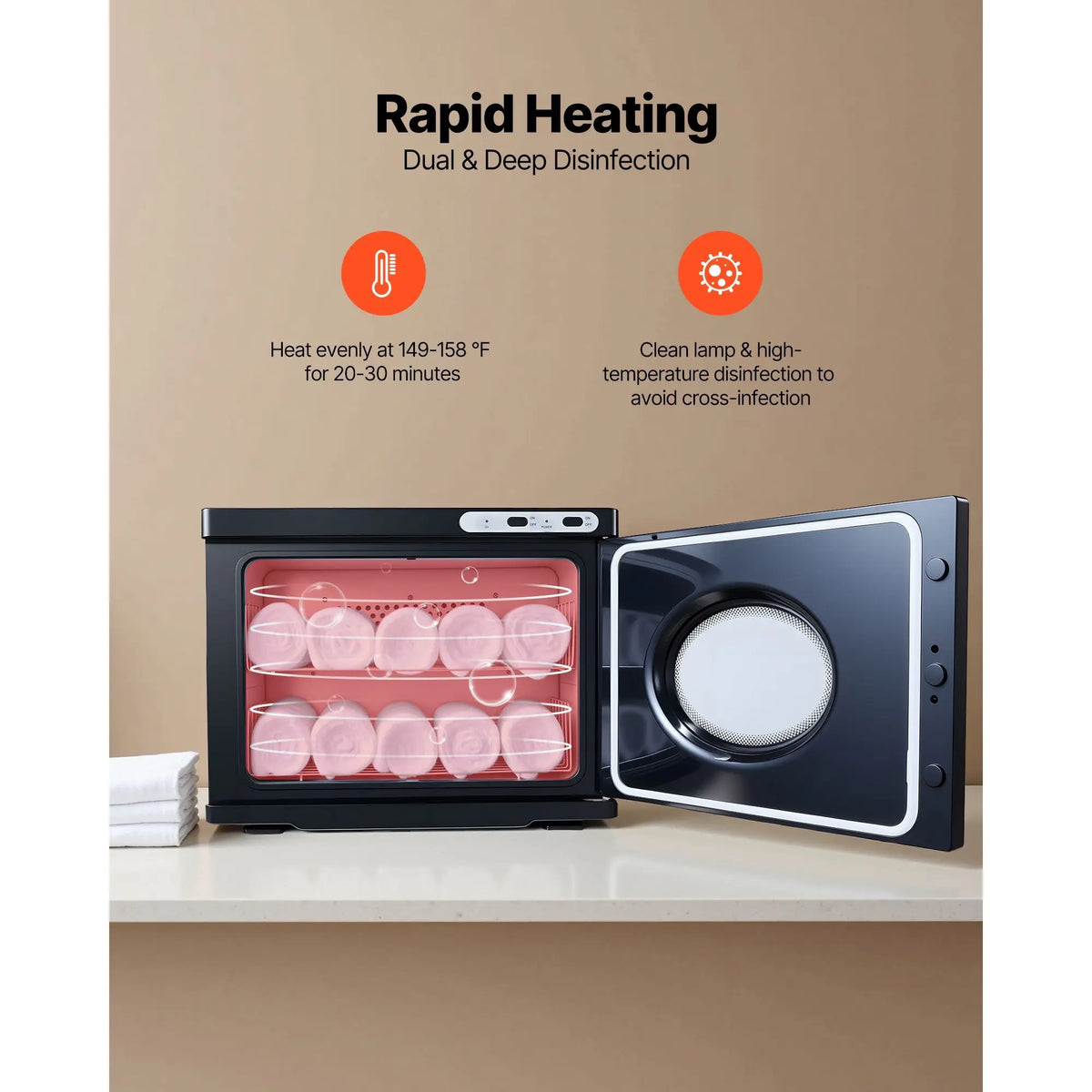 Commercial Hot Towel Warmer Cabinet With Stainless Steel Rack