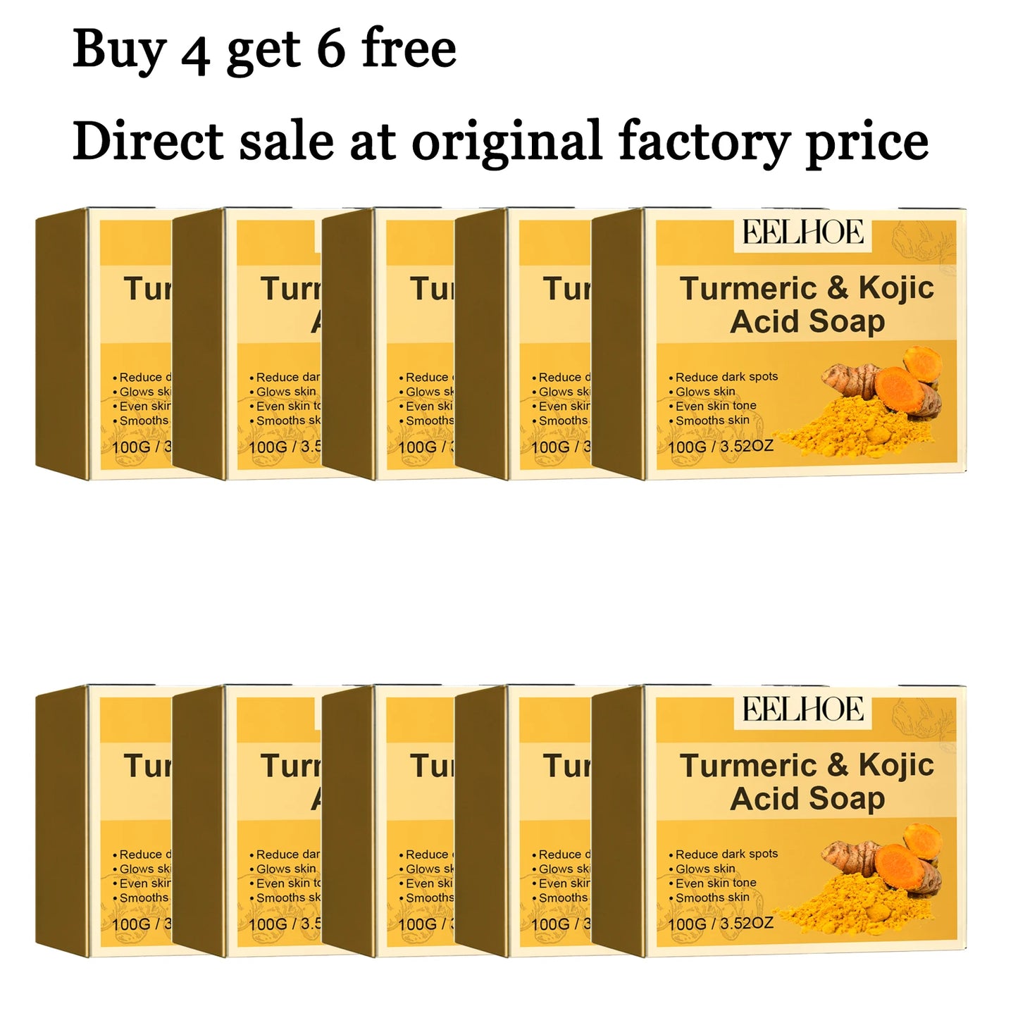 Turmeric Kojic Acid Face Soap For Glowing Skin And Hydration