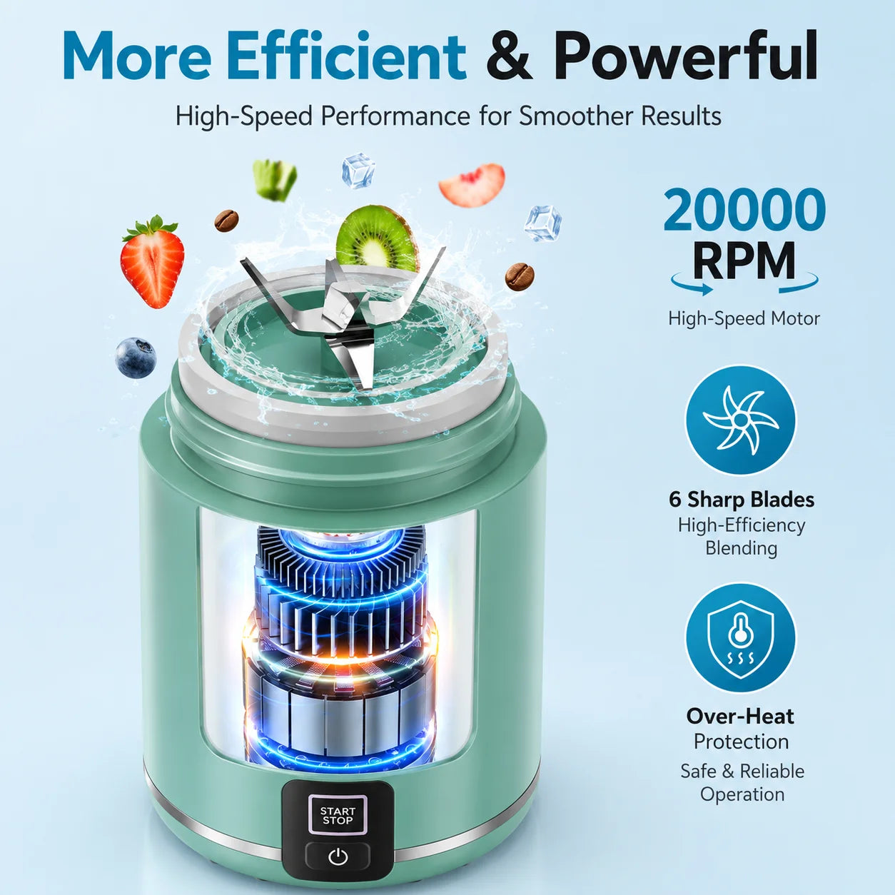Usb Rechargeable Portable Blender For Smoothies And Fresh Drinks