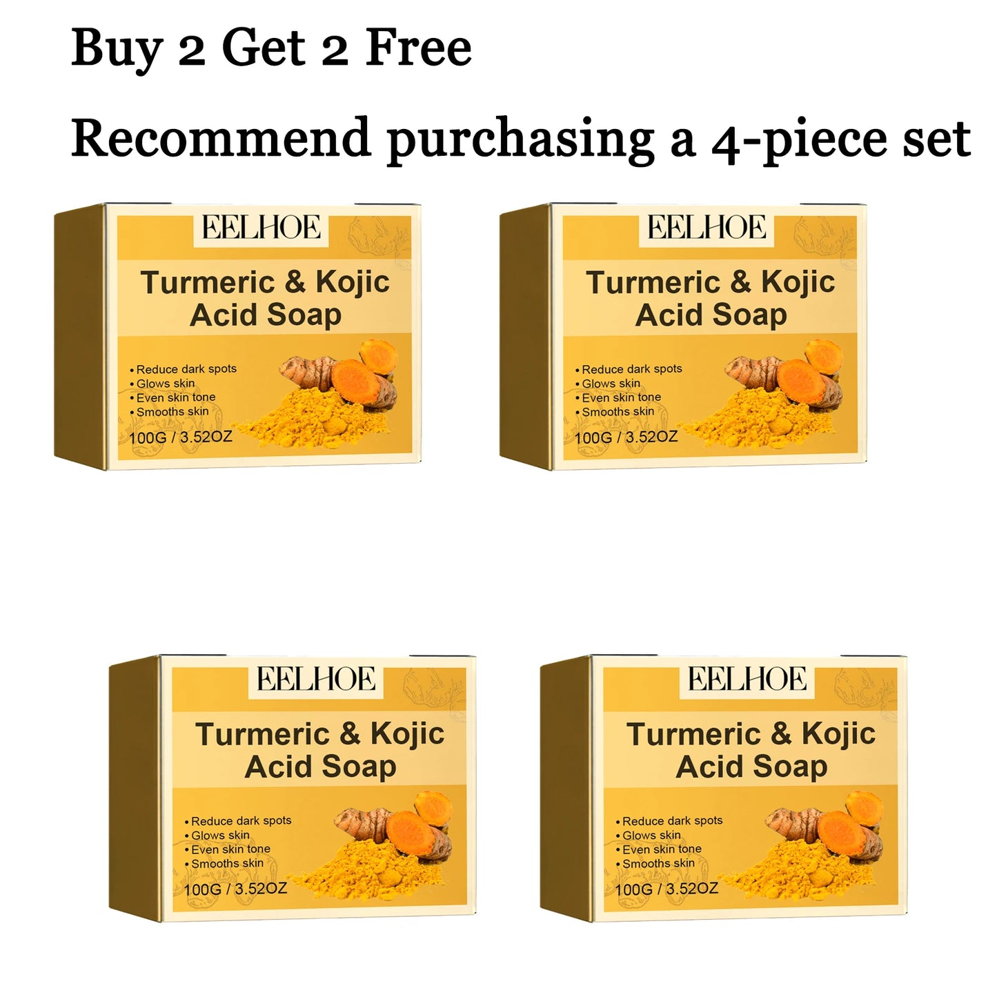 Turmeric Kojic Acid Face Soap For Glowing Skin And Hydration