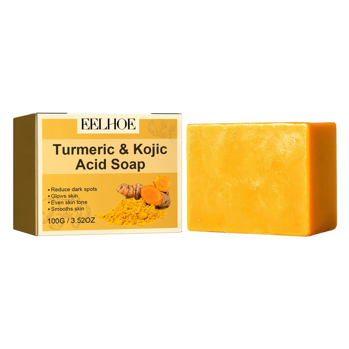 Turmeric Kojic Acid Face Soap For Glowing Skin And Hydration