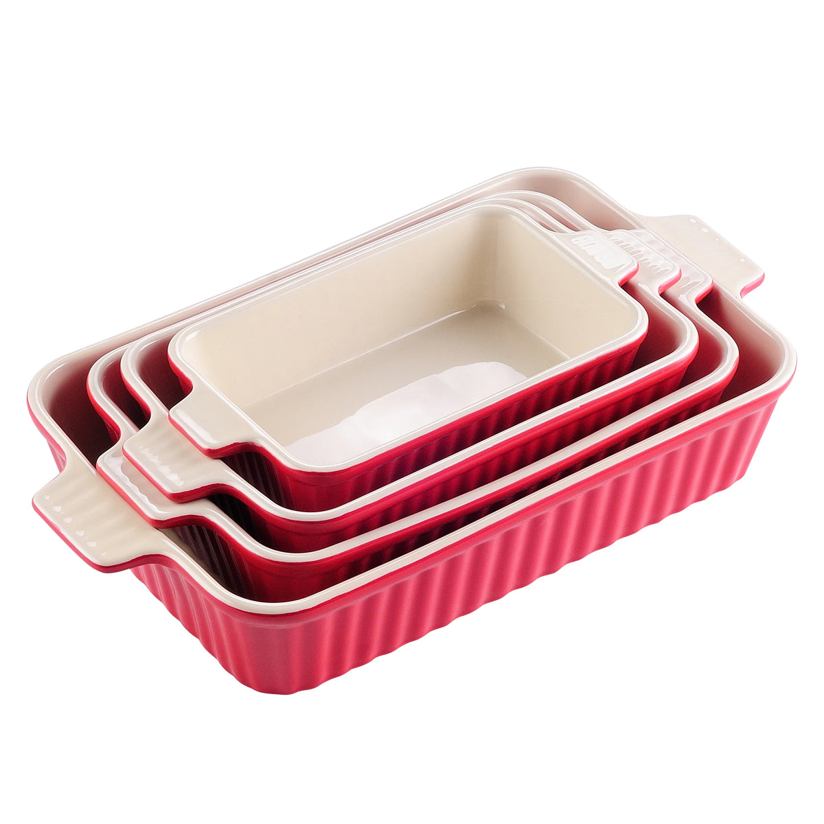 Malacasa Ceramic Baking Dish And Serving Set With Handles
