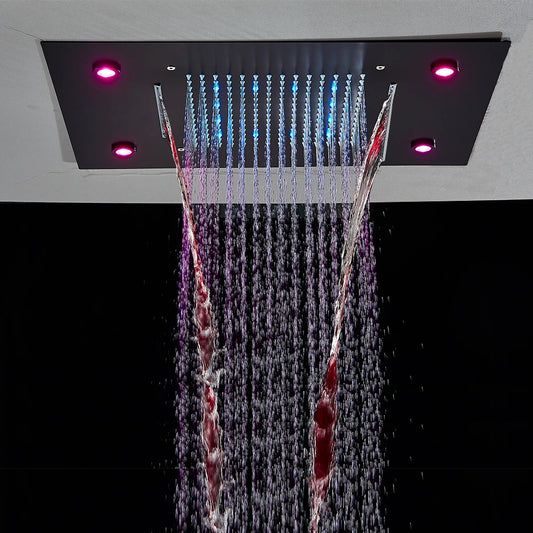 Rozin Ceiling LED Shower Head With Dual Spray Modes And Remote