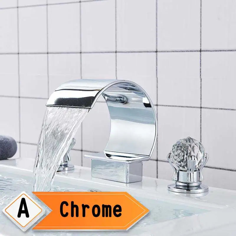 Premium Modern Designer Widespread Bathroom Sink Faucet Rozin