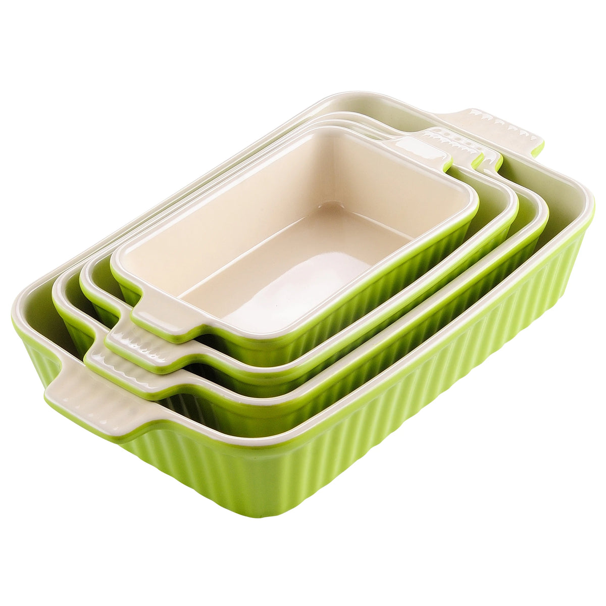 Malacasa Ceramic Baking Dish And Serving Set With Handles