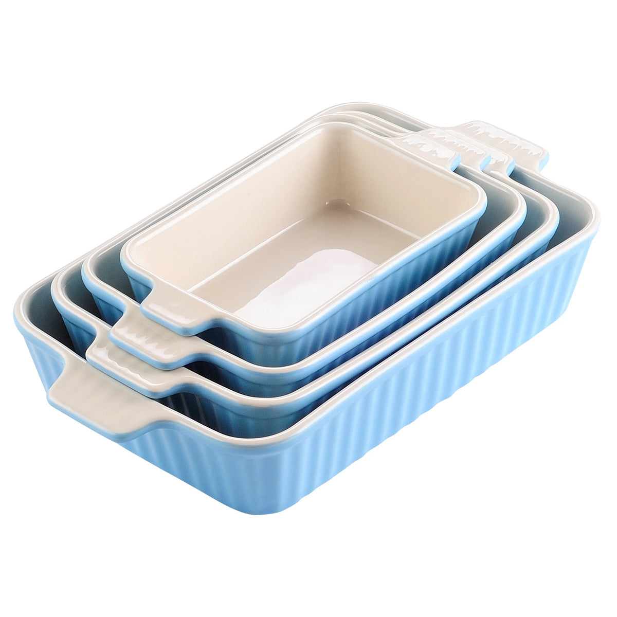 Malacasa Ceramic Baking Dish And Serving Set With Handles