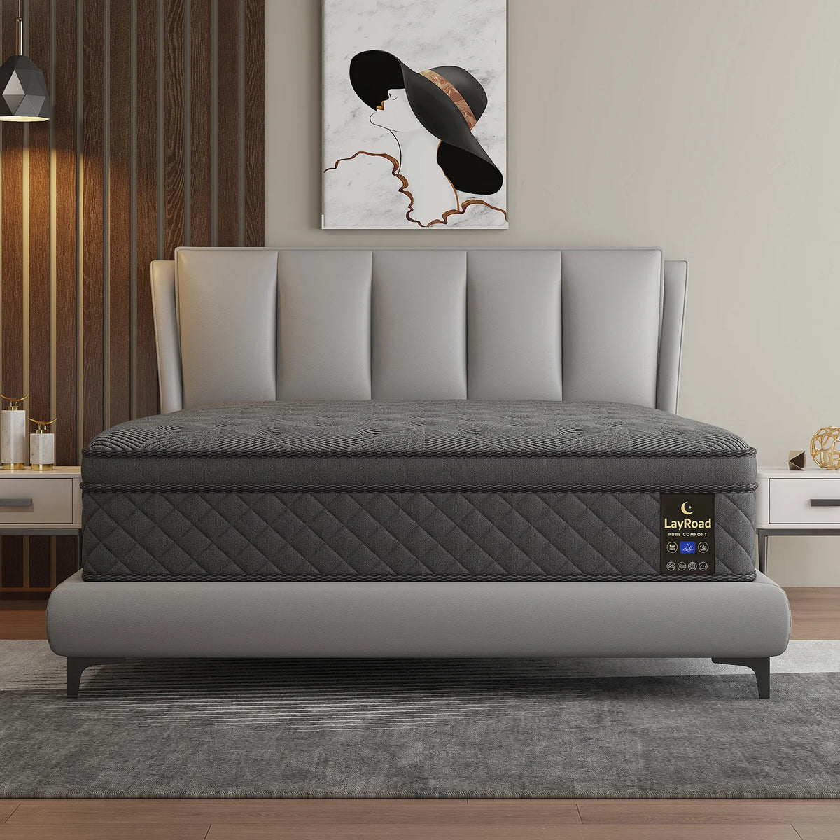 Layroad Gel Memory Foam Mattress With Cooling Support And Pressure Relief