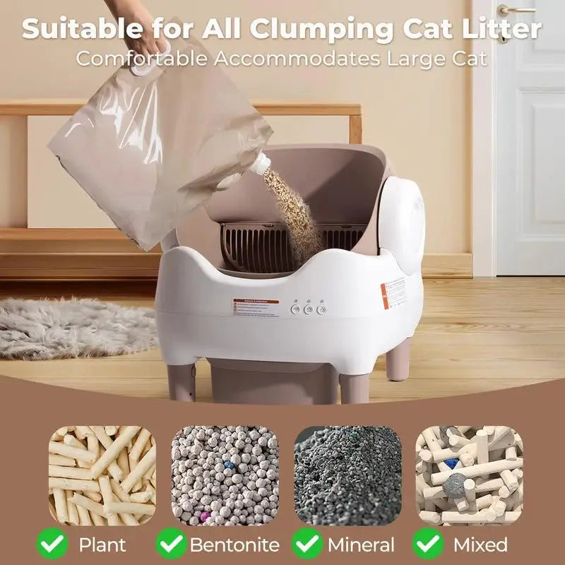 NestPawly Self Cleaning Cat Litter Box With App Control