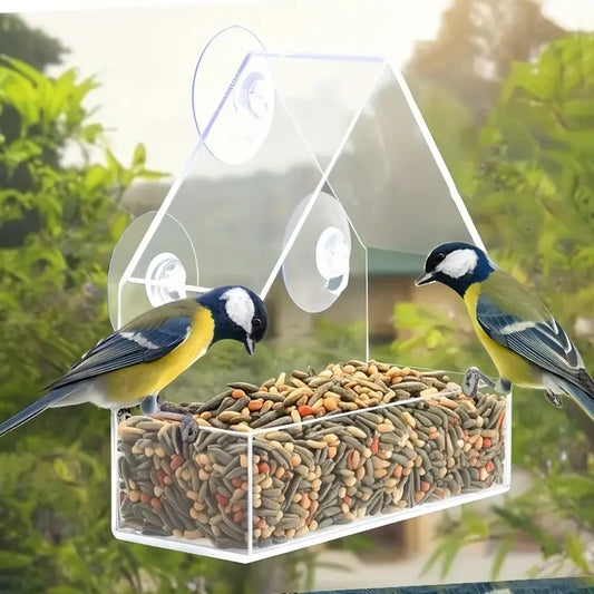 Window Bird Feeder With Strong Suction Cups For Wild Birds