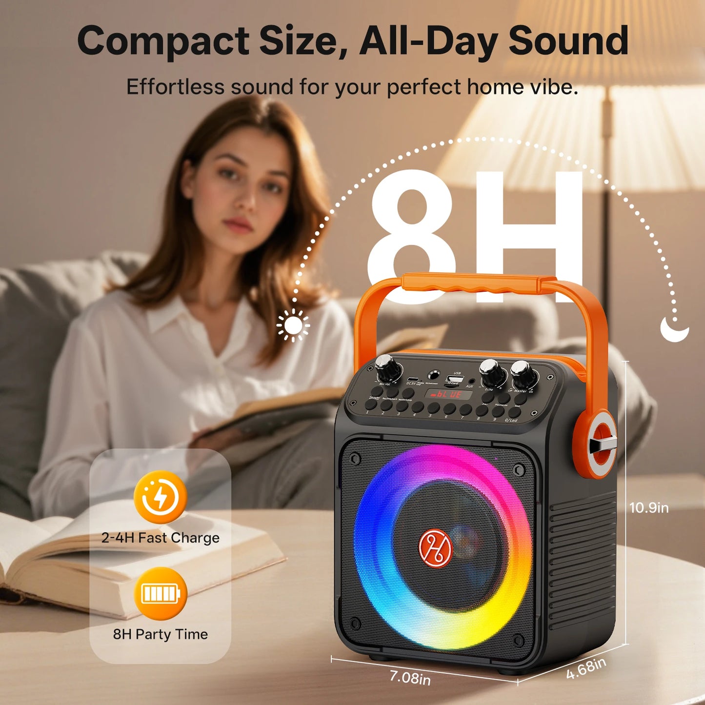 FanFun T35 High Power Karaoke Bluetooth Speaker With Mic