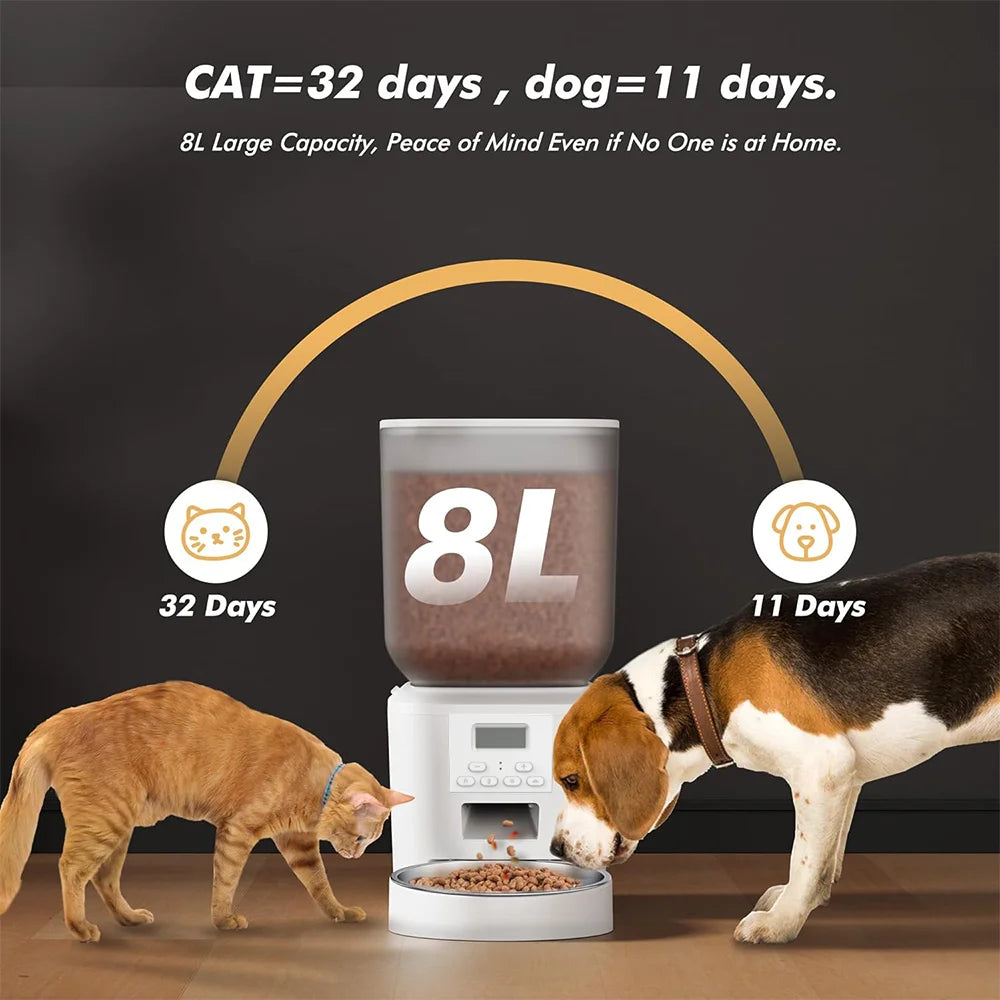 Nityers Automatic Cat Feeder With Key Control And Voice Recorder