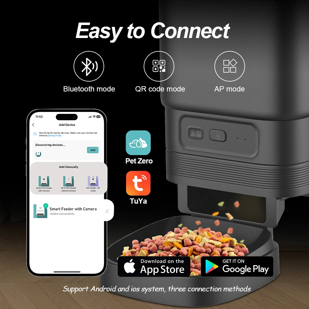 Nityers 4L Automatic Cat Feeder With HD Camera Night Vision