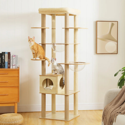 PAWZ Ro Multi Level Cat Tree Indoor Wood Tower Series