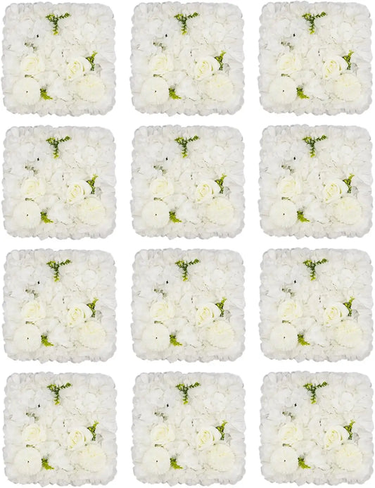 Artificial Flower Wall Panel Floral Backdrop For Weddings And Parties