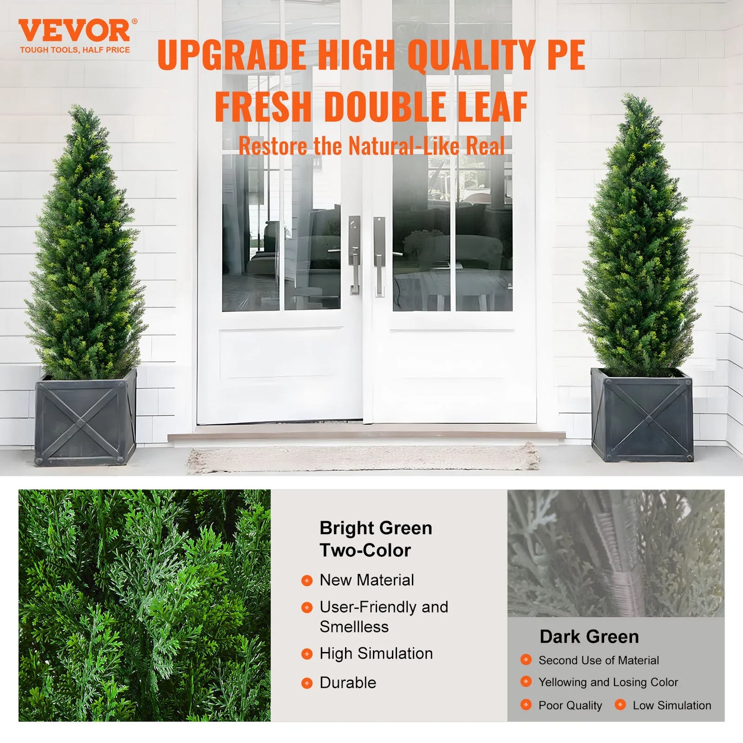 SucceBuy Artificial Cedar Topiary Tree For Home Garden Decor