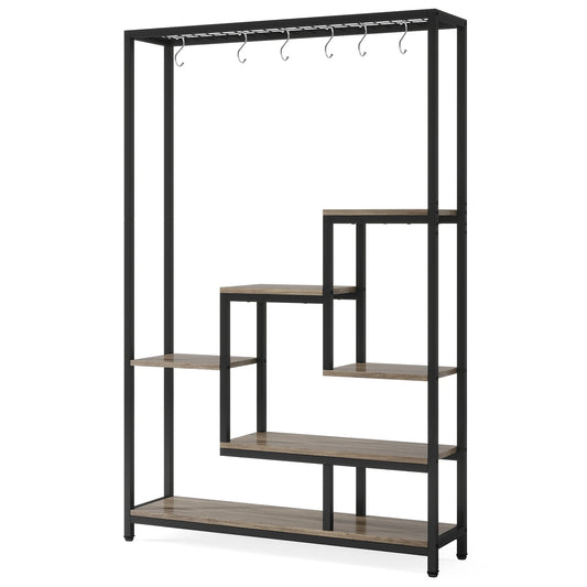 Tribesigns Five Tier Indoor Plant Stand With Storage Shelf Unit