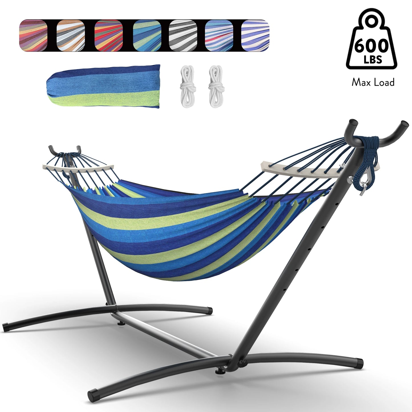 Gyroor Adjustable Stand Hammock 600lb Capacity With Storage Bag