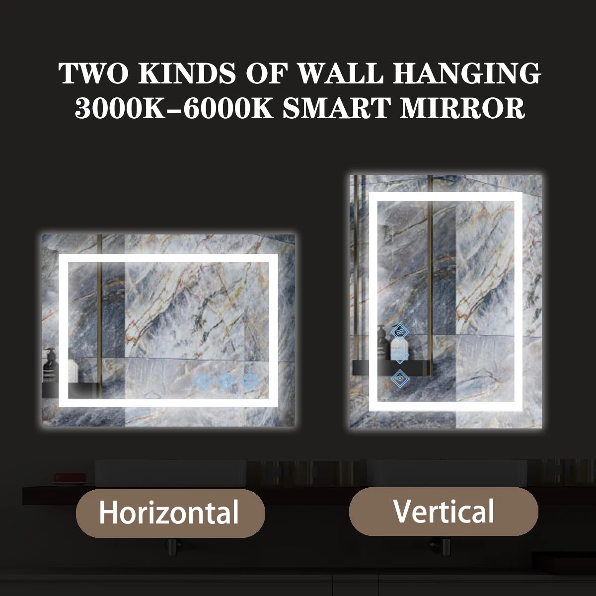 TWISTER.CK LED Vanity Mirror With Dimmable Lighting And Anti-Fog