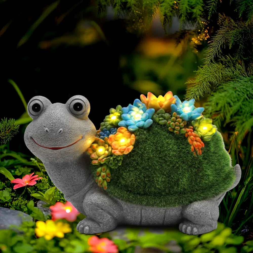 Solar Garden Animal Statue Light for Outdoor Courtyard Decor