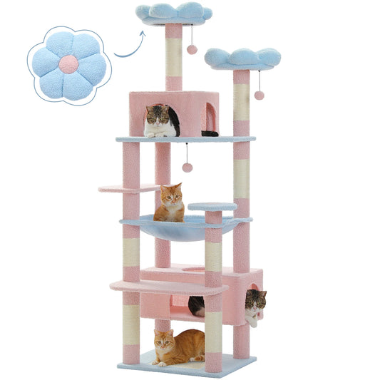Peteppa 184cm Large Cat Tree Tower With Hammock