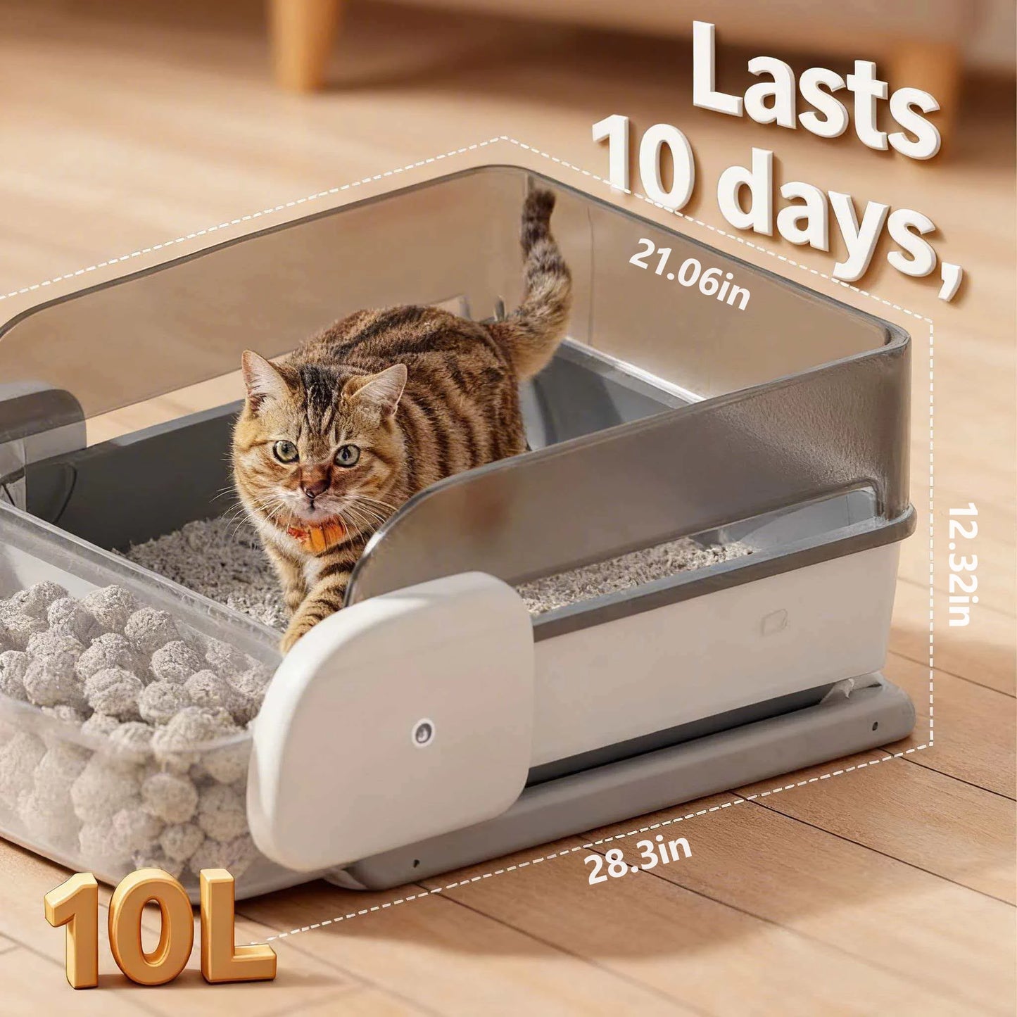 Automatic Self Cleaning Litter Box With App Control For Multi-Cat