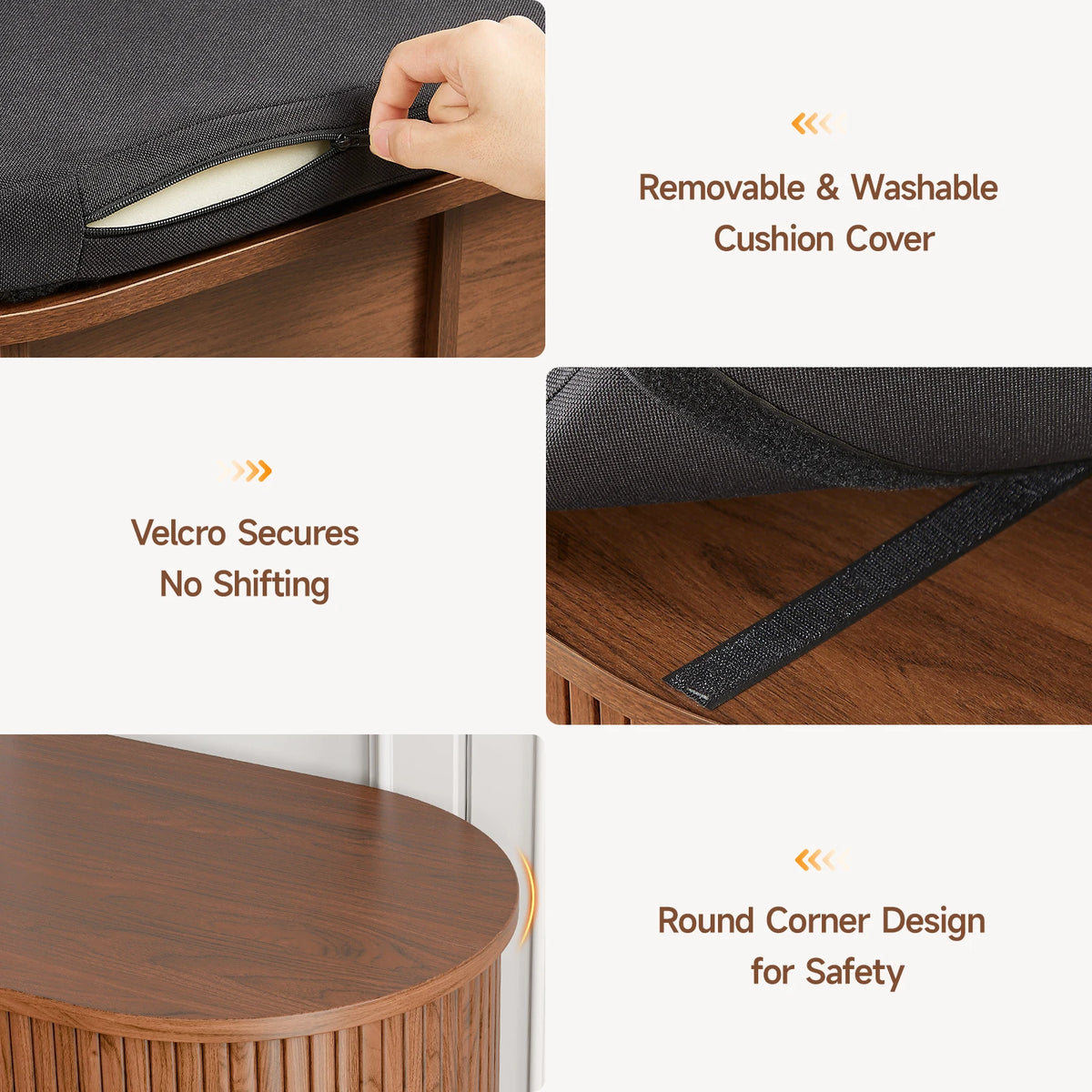 Wooden Shoe Storage Bench Three Tier Organizer With Padded Seat