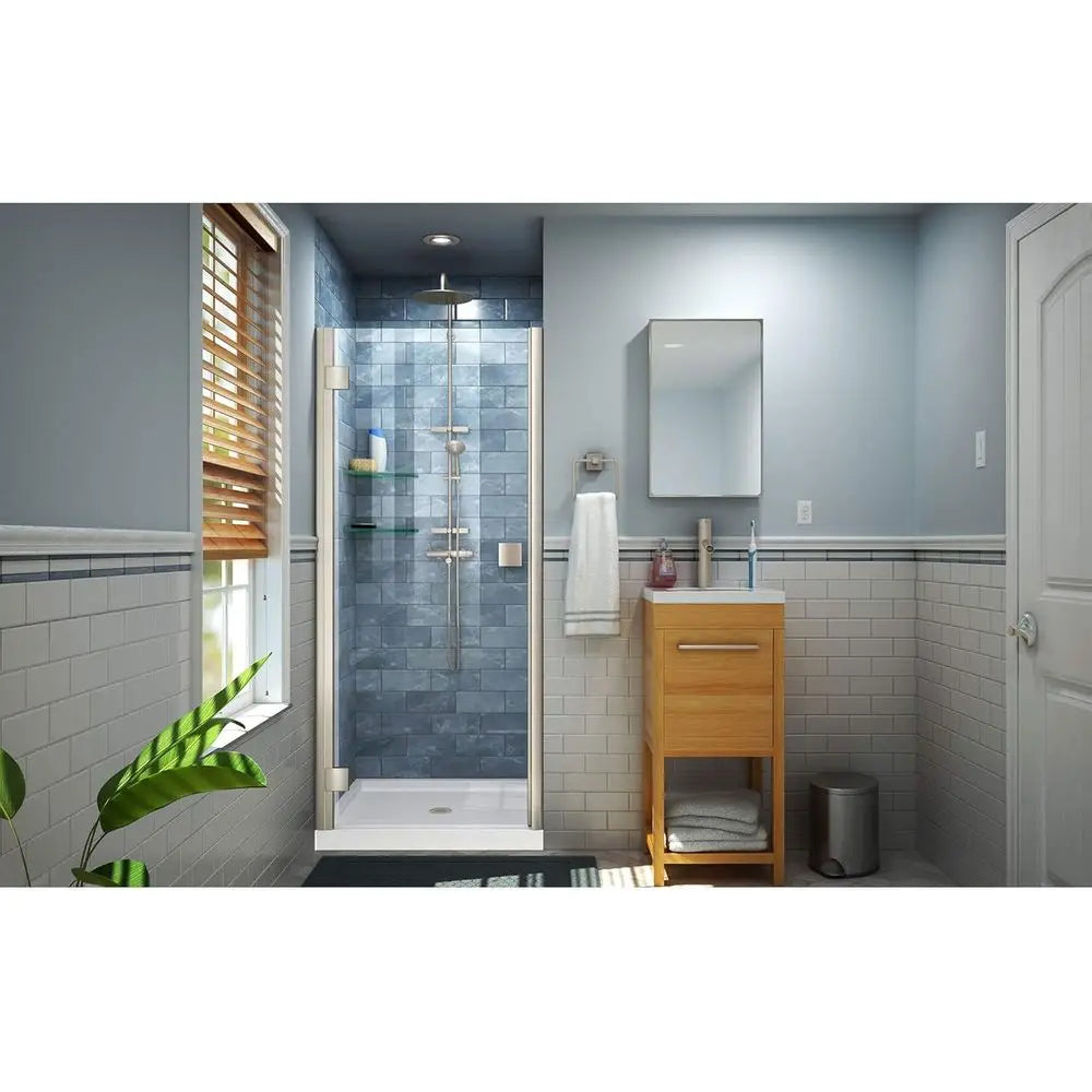 Semi-Frameless Modern Tempered Glass Bathroom Shower Door