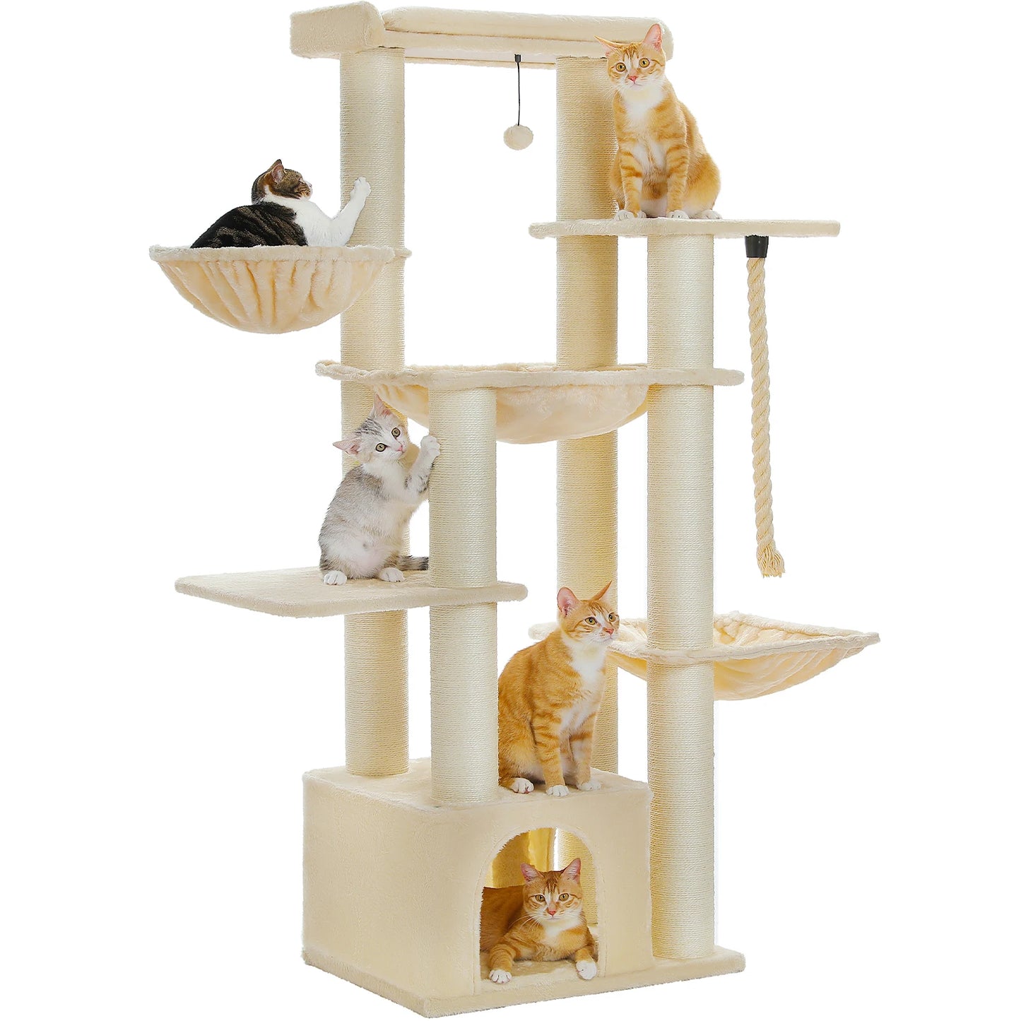 PAWZ Road Large Cat Tree With Five Levels And Hammock