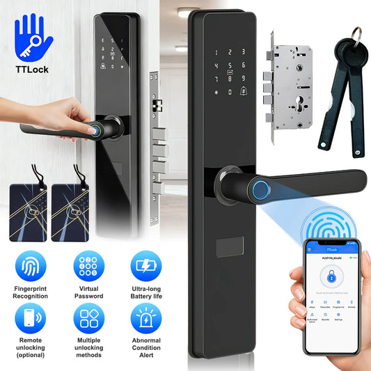 Smart Door Lock With Fingerprint App Password And Rfid Access