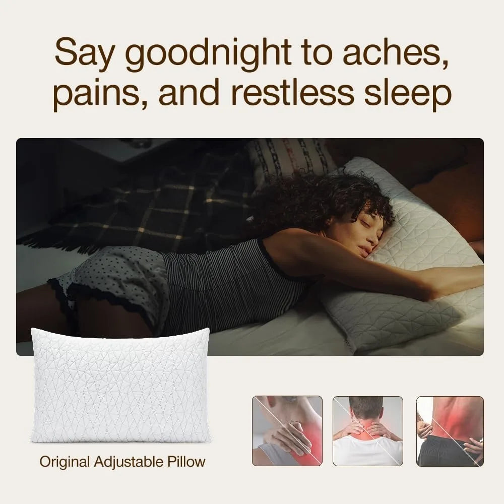 Coop Home Goods Adjustable Memory Foam Pillow For Back Sleepers