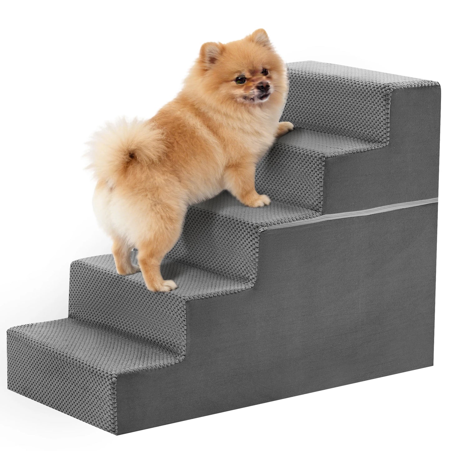 Right Angled Foam Dog Stairs 3 To 5 Steps Non Slip Ramp