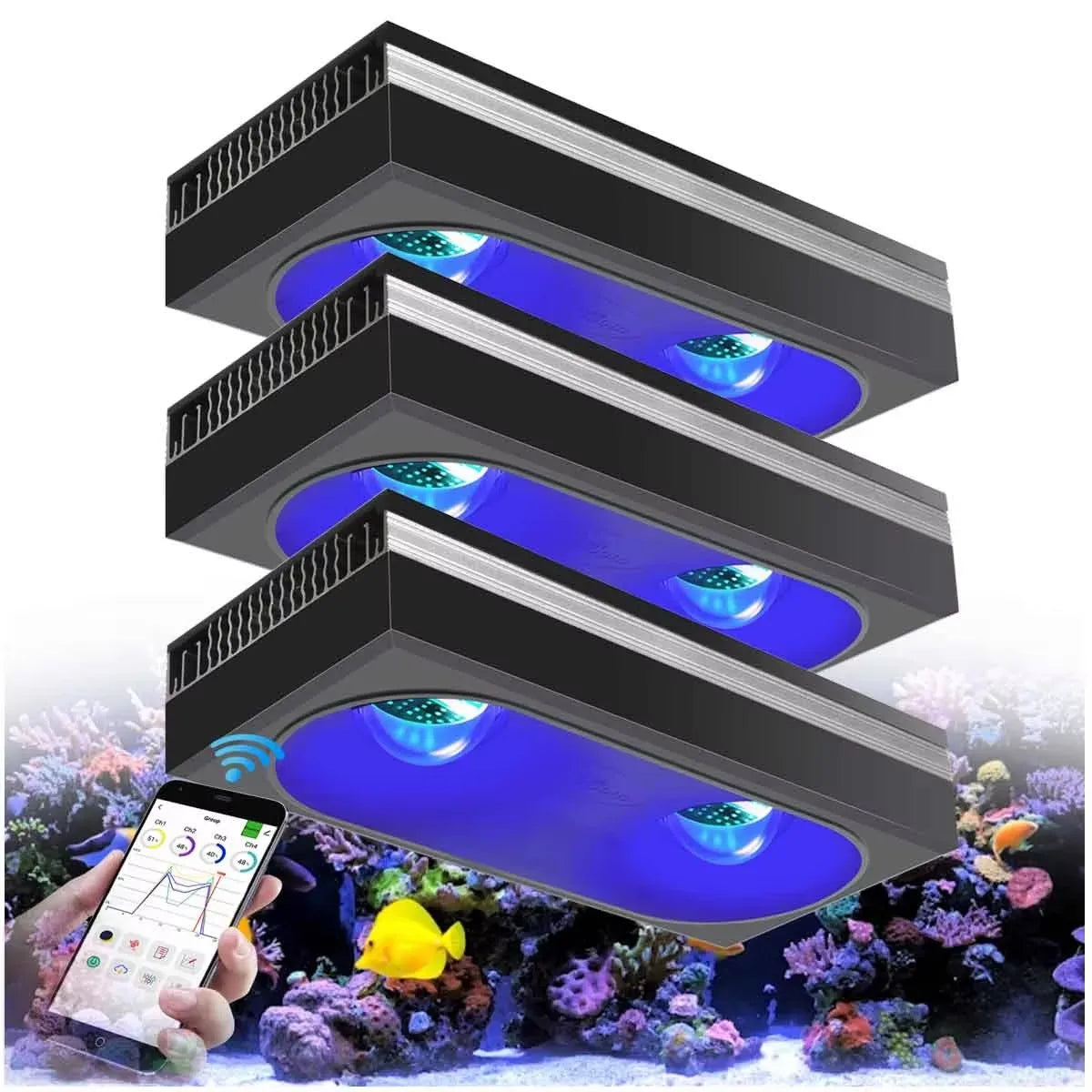 PopBloom RL180 WiFi LED Aquarium Reef Light 180W Full Spectrum