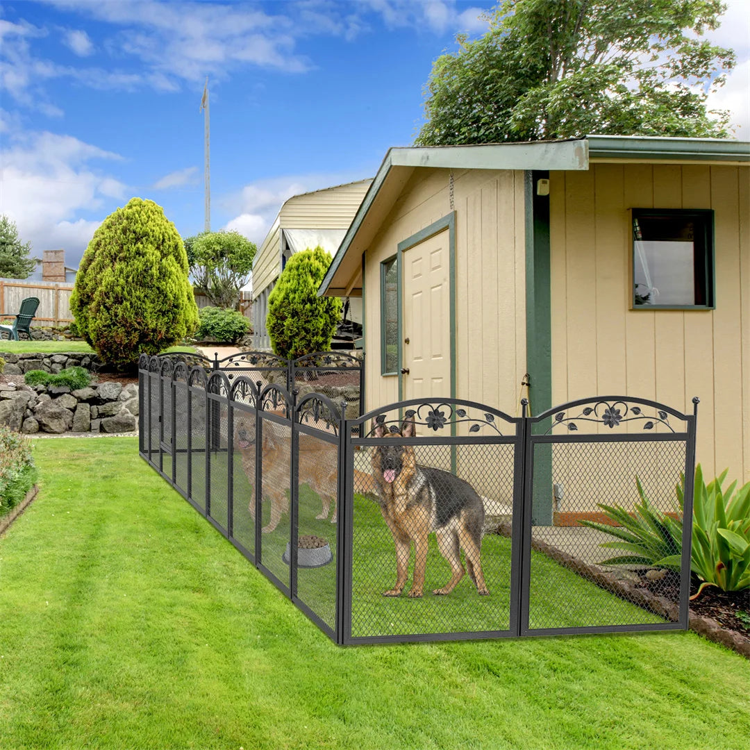 BINGOPAW EightPanel Heavy Duty Dog Playpen For Indoor Outdoor