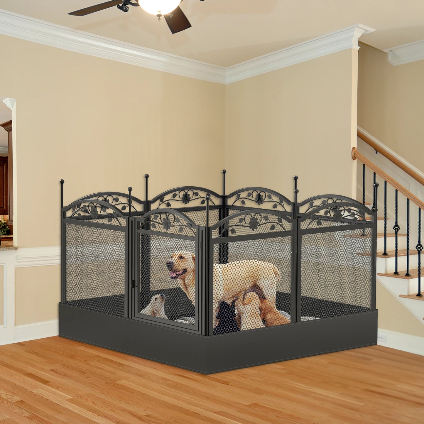 BINGOPAW EightPanel Heavy Duty Dog Playpen For Indoor Outdoor