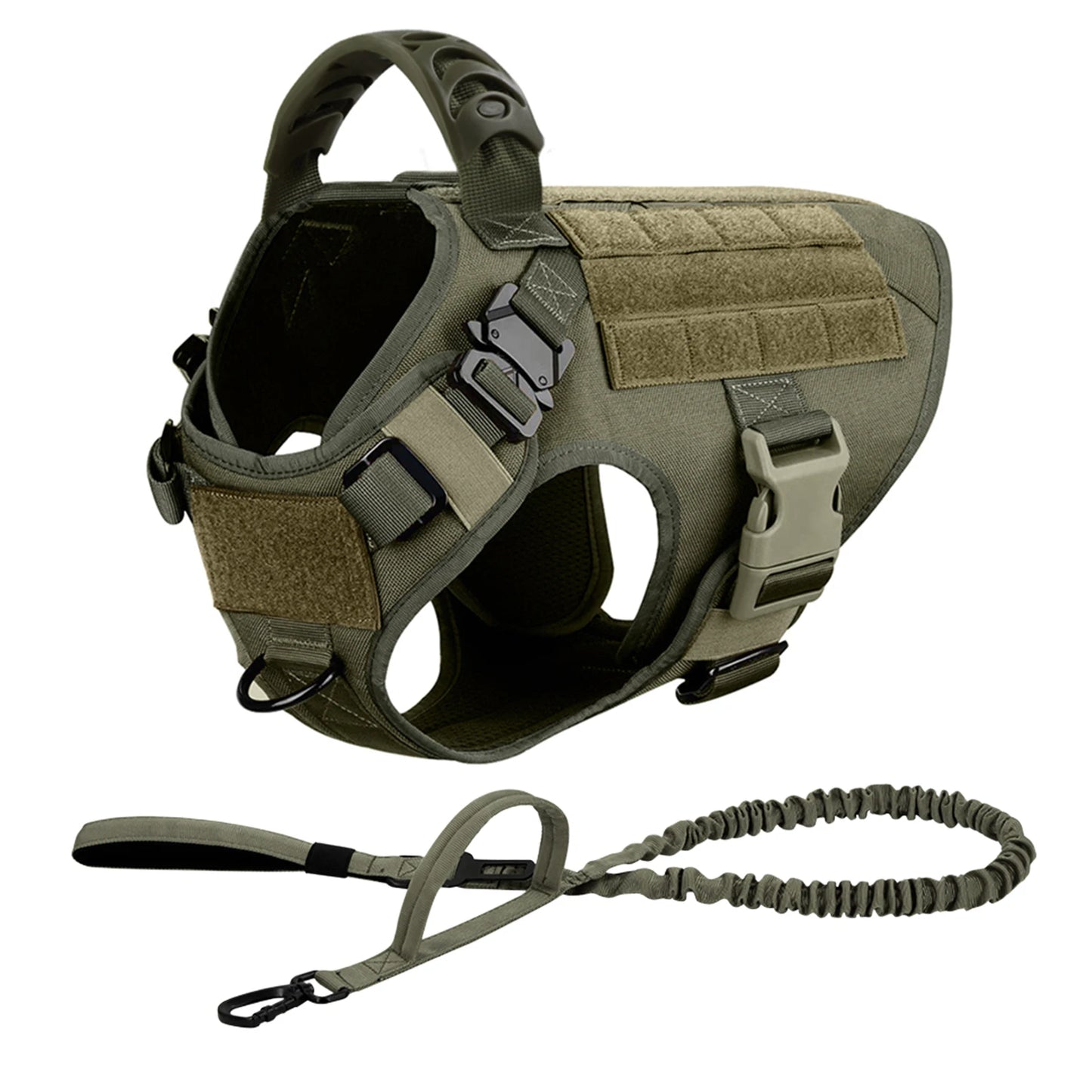 Padded Nylon Dog Harness And Leash Set With Quick Release