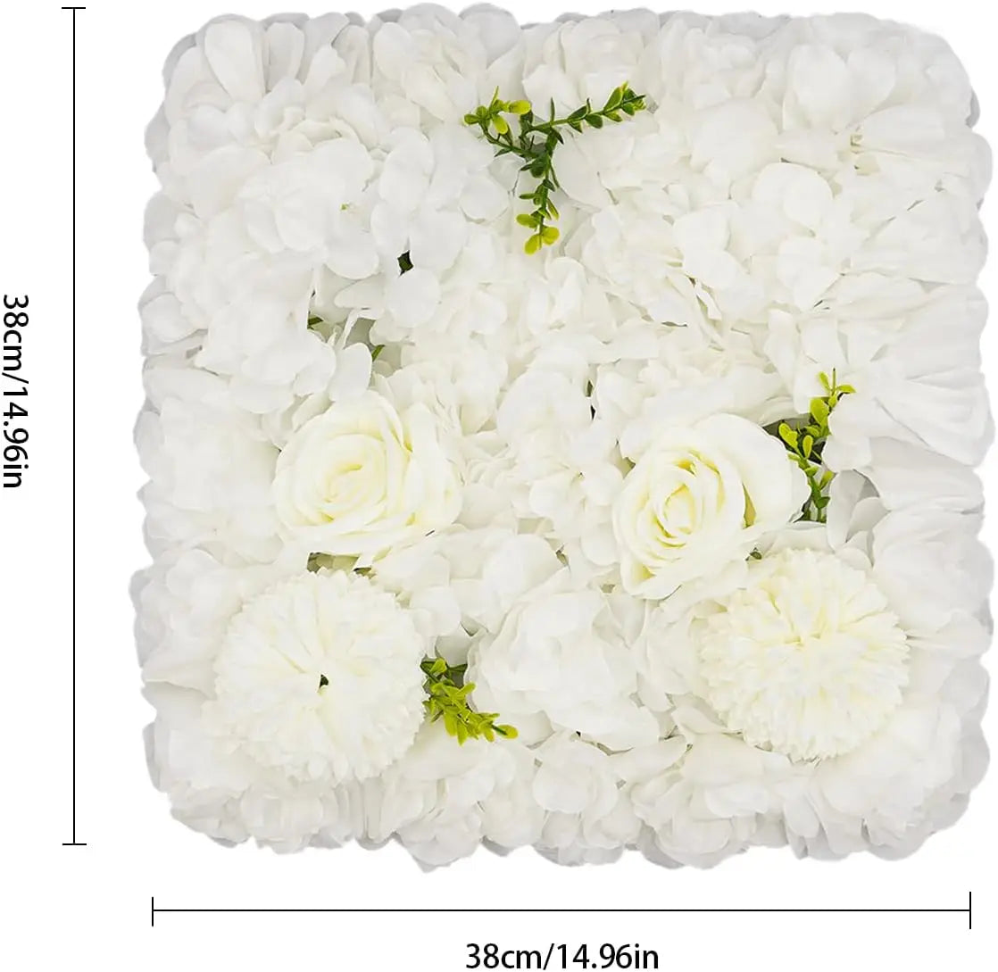 Artificial Flower Wall Panel Floral Backdrop For Weddings And Parties