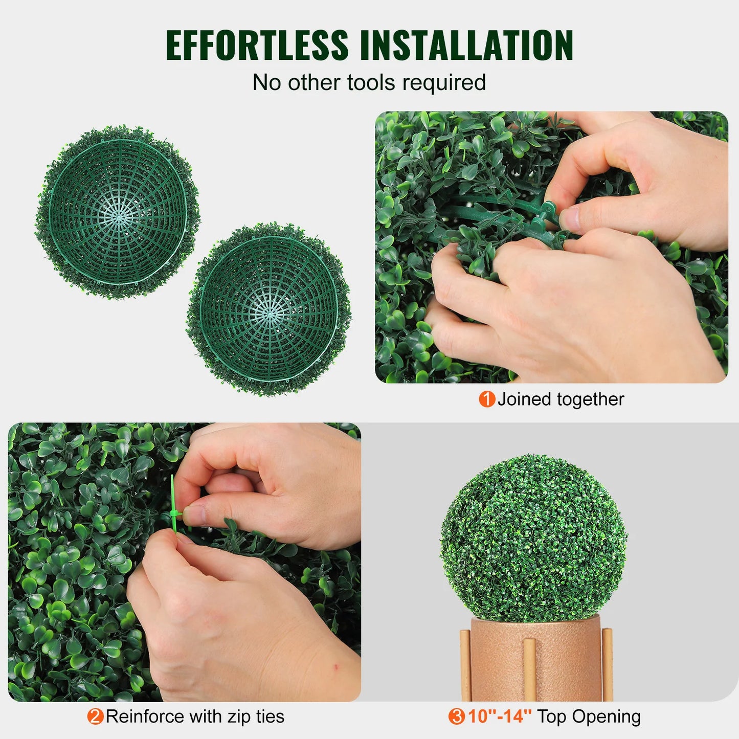 Artificial Boxwood Topiary Balls With Led Lights For Garden Decor