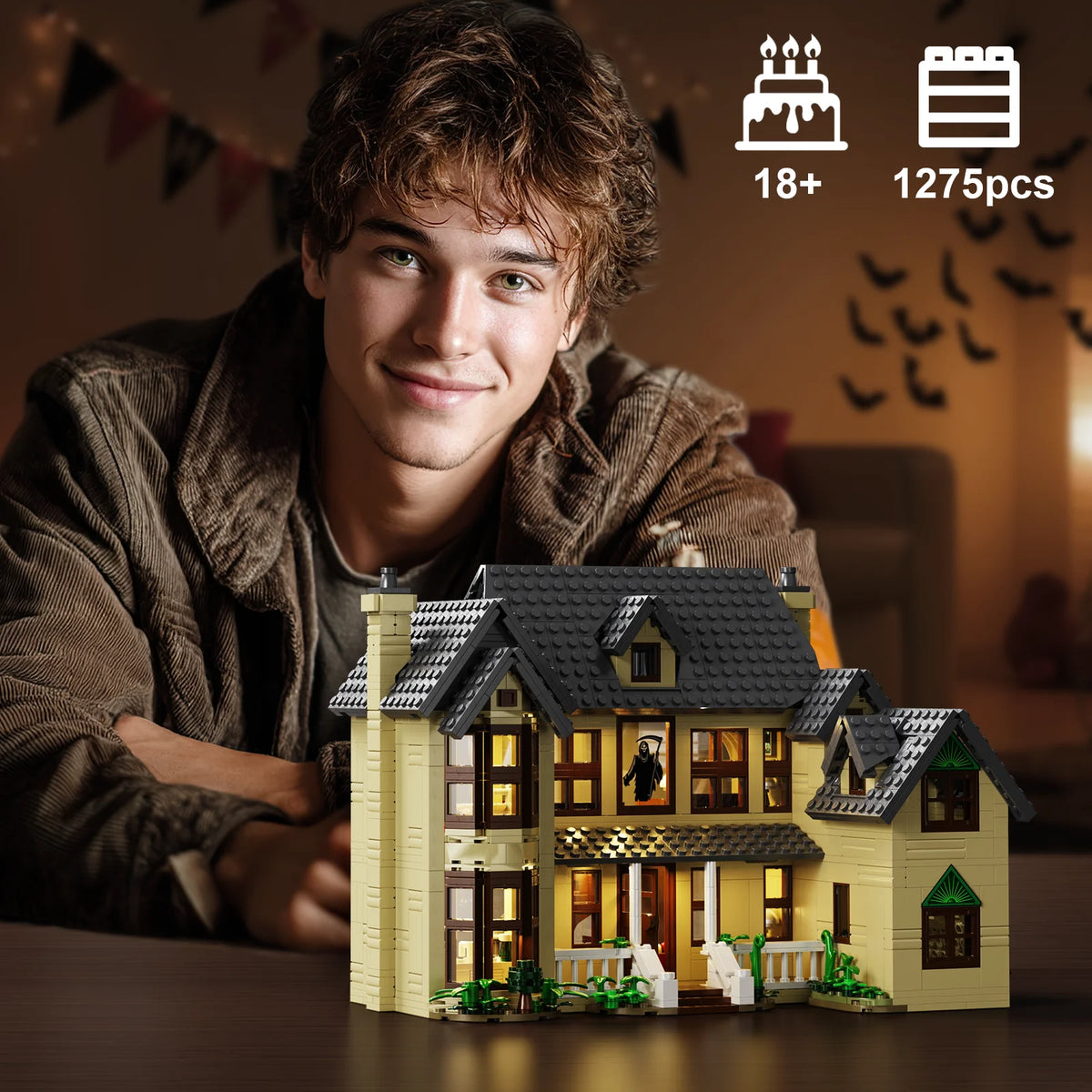 Haunted Horror House Building Block Set For Halloween Decor