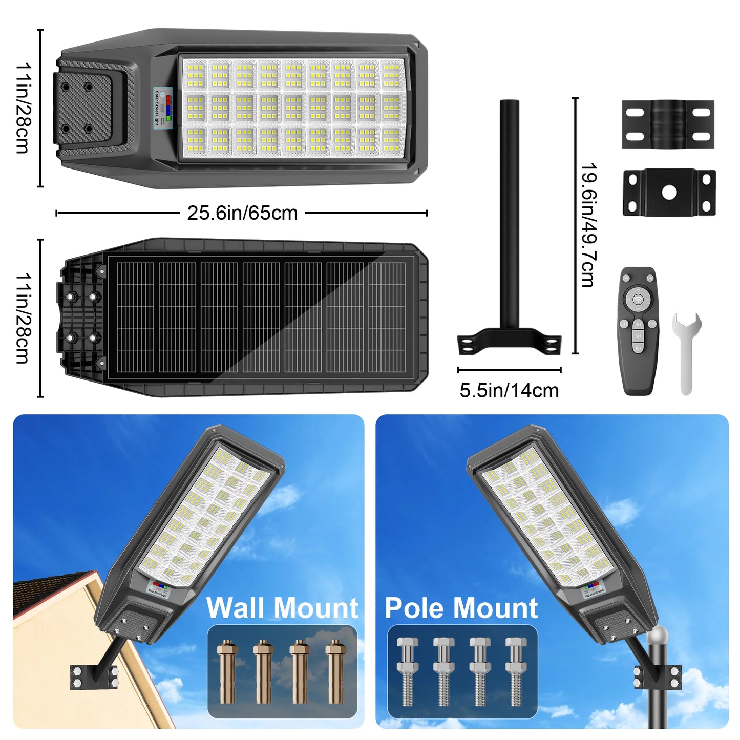 Outdoor Solar Motion Sensor Light IP65 Waterproof For Yard Parking
