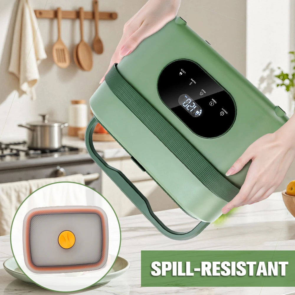 Portable Cordless Electric Heated Lunch Box With Rechargeable Battery